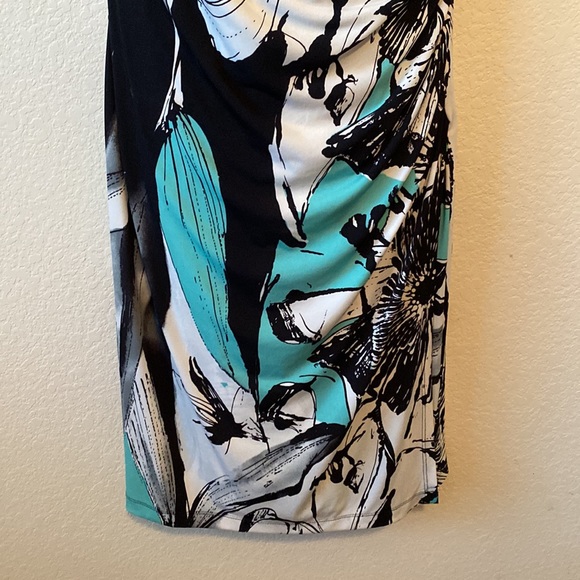 Black and Turquoise Dress - Picture 3 of 7